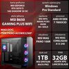Komputer MAD DOG Powered by MSI PANO-A03WR32WP R7-7800X3D 32GB RAM 1TB SSD GeForce RTX5070Ti DLSS 4 Wi-Fi Windows 11 Professional Procesor AMD Ryzen 7 7800X3D