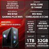 Komputer MAD DOG Powered by MSI F321R-I03DR32 i5-14400F 32GB RAM 1TB SSD GeForce RTX5070Ti DLSS 4 Wi-Fi Procesor Intel Core i5-14400F