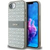 Etui DKNY Repeat Texture Pattern with Tonal Stripe do Apple iPhone 16e Beżowy