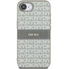 Etui DKNY Repeat Texture Pattern with Tonal Stripe do Apple iPhone 16e Beżowy Model telefonu iPhone 16e