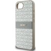 Etui DKNY Repeat Texture Pattern with Tonal Stripe do Apple iPhone 16e Beżowy Typ Etui nakładka
