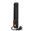 Listwa ACAR F5 (1.5 m) Czarny Filtr Przeciwprzepięciowy
