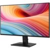 Monitor z cienkimi ramkami wyświetla kolorową grafikę z falistymi wzorami w odcieniach pomarańczowego, różowego, niebieskiego i żółtego. Na podstawie monitora widoczne jest logo "MSI".