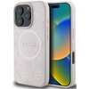 Etui GUESS Saffiano Peony Classic Logo MagSafe do Apple iPhone 16 Pro Różowy
