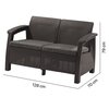 Sofa ogrodowa KETER Corfu II Love 258973 Grafit Rodzaj Sofa ogrodowa