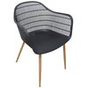 Krzesło ogrodowe PATIO Igor 47565 Czarno-brązowy Materiał Stal