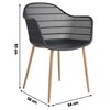 Krzesło ogrodowe PATIO Igor 47565 Czarno-brązowy Materiał Stal