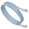 Niebieski kabel USB-C do USB-C o długości 1 metra, z widocznym napisem "VEN-DENS" na obu końcówkach. Kabel jest zwinięty w pętlę, a jego powierzchnia ma teksturowany wzór.
