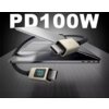 Kabel USB-C - USB-C z wyświetlaczem LCD pokazującym "78%" jest umieszczony na tle otwartego laptopa. Nad nim widoczny jest duży napis "PD100W".