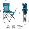 Krzesło turystyczne NILS CAMP NC3302 Niebiesko-szary Materiał 600D Polyester