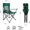 Krzesło turystyczne NILS CAMP NC3302 Zielono-czarny Materiał 600D Polyester