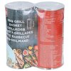 Opakowanie zawiera dwa koszyki do grillowania BBQ LINE 502823, wykonane ze stali nierdzewnej, o wysokości około 20,5 cm. Na opakowaniu widnieje napis "BBQ GRILL BASKET GRILLKORB PANIER À GRILLADES POUR BARBECUE BBQ-GRILMAND" oraz instrukcje w różnych języ