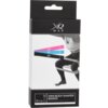 Opakowanie produktu przedstawia trzy kolorowe gumy do ćwiczeń z logo "XQ Max" oraz napis "MINI BODY SHAPER BANDS 3 RESISTANCE LEVELS LATEX". Na opakowaniu widoczna jest również sylwetka osoby używającej gumy do ćwiczeń.