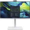 Na zdjęciu widoczny jest komputer stacjonarny z ekranem wyświetlającym kolorową tapetę oraz otwarte menu startowe systemu Windows 11. Na obudowie monitora znajduje się logo "acer".