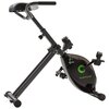 Rower magnetyczny z czarną ramą i zielonymi akcentami, z widocznym napisem "Cardio Fit" oraz "TUNTURI" na obudowie mechanizmu. Rower posiada regulowane siodełko i pedały z paskami.