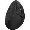 Czarna mysz komputerowa z kilkoma przyciskami i rolką przewijania, na której widoczny jest wyświetlacz z tekstem: "DPI: 1100, 2400, 3200, Bluetooth Mode, Connected".