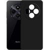 Czarne etui z okrągłymi wycięciami na aparat jest umieszczone obok smartfona z widocznym napisem "Redmi" oraz oznaczeniem "50MP AI Camera".