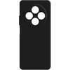 Czarne etui na telefon z okrągłym wycięciem na aparat, zawierającym cztery symetryczne otwory. Produkt ma matowe wykończenie i prosty, minimalistyczny design.
