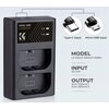 Ładowarka K&F CONCEPT KF28.0007 do Canon LP-E6/LP-E6N/LP-E6NH Rodzaj Ładowarka dwukanałowa
