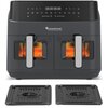 Air Fryer Frytkownica beztłuszczowa TURBOTRONIC TT-DAF6W z podwójnym koszem Szary Możliwość mycia części w zmywarce Nie