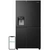 Lodówka HISENSE RS818N4TFE Side by Side No Frost 179cm Czarna Kostkarka Wi-Fi ConnectLife Metal Tech Cooling Liczba półek 3