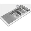Zlewozmywak TEKA UNIVERSE 80 T-XM 2B 1D 115170006 Stal nierdzewna Komora 2 340 x 400 x 170 mm