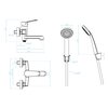 Bateria wannowa natynkowa KUCHINOX Atez BTK 011D Chrom Typ Natynkowa