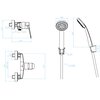 Bateria wannowa natynkowa KUCHINOX Atez BTK 741D Czarny Typ Natynkowa