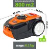 Robot koszący NAC RLM800-DY sterowanie Bluetooth Regulacja wysokości koszenia Tak