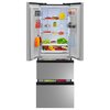 Lodówka AMICA FY3259.3DFBX Side by Side No frost 180.3cm Srebrna Liczba półek 3
