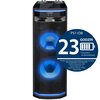 Power Audio BLAUPUNKT PS11DB, 1200W, Bluetooth, Bateria 23 godziny, Dwa bezprzewodowe mikrofony w zestawie, Tuner FM + Kula świetlna MUSICMATE AB69S PartyBall + Wytwornica dymu MUSICMATE DM-1 Lumomist Radio FM