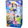 Opakowanie zabawki przedstawia wieżę obserwacyjną z serii Psi Patrol, z widocznymi postaciami i pojazdami z bajki. Na opakowaniu znajdują się napisy: "PAW Patrol", "Over 2.5 Feet Tall", "Includes", "My Size Lookout Tower", oraz ostrzeżenie "WARNING".
