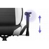 Biało-zielony fotel gamingowy z serii Racing S-Line ma ergonomiczny kształt z regulowanymi podłokietnikami i solidną podstawą na kółkach. Na zagłówku widnieje czarny napis "VERTAGEAR".