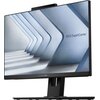 Na zdjęciu widoczny jest monitor komputera z wyświetlanym na ekranie wzorem geometrycznym w odcieniach szarości i niebieskiego oraz napisem "ASUS ExpertCenter". Monitor jest zamontowany na czarnym stojaku, a na dolnej ramce widnieje logo "ASUS ExpertCente