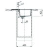 Zlewozmywak jednokomorowy z ociekaczem FRANKE Sirius S2D 611-62 143.0618.665 Onyx 50x62 Komora 1 343 x 432 x 200 mm