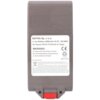 Szary akumulator z białą etykietą zawierającą tekst: "BATNA Sp. z o.o. Li-ion Battery 4000mAh 25.2V 100.8Wh for Dyson SV15 V11 (Click-in Type) WARNING: To reduce the risk of fire or burns do not disassemble, crush, puncture or short external contacts." oraz oznaczenia CE i Li-ion, "Made in China".