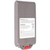 Szary akumulator z etykietą zawierającą tekst: "BATNA Sp. z o.o. Li-ion Battery 4000mAh 25.2V 100.8Wh for Dyson SV15 V11 (Click-in Type) WARNING: To reduce the risk of fire or burns: Do not disassemble, crush, puncture or short external contacts." oraz oznaczenia CE, Li-ion, Made in China.