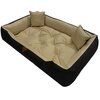 Legowisko dla psa OSKAR Comfortable Beżowo-czarny 75 x 65 cm Wymiary (GxSxW) [cm] 65 x 75 x 15