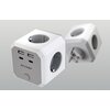 Kostka zasilająca BLITZWOLF BW-EC2 8-in-1 4xAC / 2 x USB-A / 2 x USB-C Kolor Biało-szary