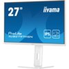 Na zdjęciu widoczny jest monitor z białą ramką i podstawą, na ekranie którego znajduje się niebieska grafika z tekstem: "27", iiyama, ProLite XUB2797HSN", oraz ikonami "IPS" i "USB-C".