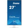 Monitor z białą ramką, na ekranie widoczny niebieski ekran z białym tekstem: "iiyama 27" ProLite XUB2797HSN", oraz ikonami "IPS" i "USB-C".