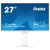 Na zdjęciu widoczny jest monitor z białą ramką, na ekranie którego znajduje się niebieskie tło z białym tekstem: "27” ProLite XUB2797HSN" oraz logo "iiyama". Po prawej stronie ekranu znajdują się ikony z napisami "IPS" i "DOCK".