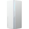 Biały, pionowy router z niebieskim podświetleniem na przednim panelu, z widocznym napisem "XIAOMI Mesh System AX3000 NE" wzdłuż bocznej krawędzi. Produkt ma prostokątny kształt z zaokrąglonymi krawędziami.
