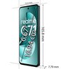 Obraz przedstawia smartfon z wyświetlaczem o przekątnej 6.67 cala, co odpowiada 16.94 cm. Na grafice widoczne są wymiary urządzenia: 75.9 mm szerokości, 165.8 mm wysokości oraz 7.79 mm grubości, a także logo "realme C71".