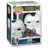 Pudełko z figurką winylową przedstawiającą postać Jhin z gry League of Legends, z dużym napisem "POP! GAMES" oraz numerem 1081. Na dole opakowania widnieje napis "JHIN VINYL FIGURE / FIGURINE EN VINYLE / FIGURA DE VINIL" oraz ostrzeżenie o ryzyku zadławienia w kilku językach.