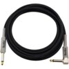 Czarny kabel audio z dwoma wtykami Jack 6.3 mm, jeden prosty, drugi kątowy, o długości 5 metrów. Na szarych osłonach wtyków widnieje napis "BlackBird".