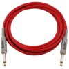 Czerwony kabel z dwoma wtykami Jack 6.3 mm, każdy z szarym uchwytem z napisem "BlackBird". Kabel jest zwinięty w okrąg, a wtyki mają złote końcówki.
