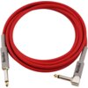 Czerwony kabel z dwoma wtykami Jack 6.3 mm, z których jeden jest prosty, a drugi kątowy. Na szarych osłonach wtyków widnieje napis "BlackBird".