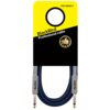 Opakowanie kabla z napisem "BlackBird Professional cable" oraz "PRO SERIES 7" na żółto-czarnym tle, z grafiką przedstawiającą kciuk w górę otoczony gwiazdkami. Kabel ma wtyki Jack 6.3 mm i jest opleciony w niebiesko-czarny wzór.