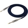 Na zdjęciu znajduje się czarno-niebieski kabel z dwoma wtykami Jack 6.3 mm, o długości 6 metrów. Na obu końcówkach widnieje napis "BlackBird".